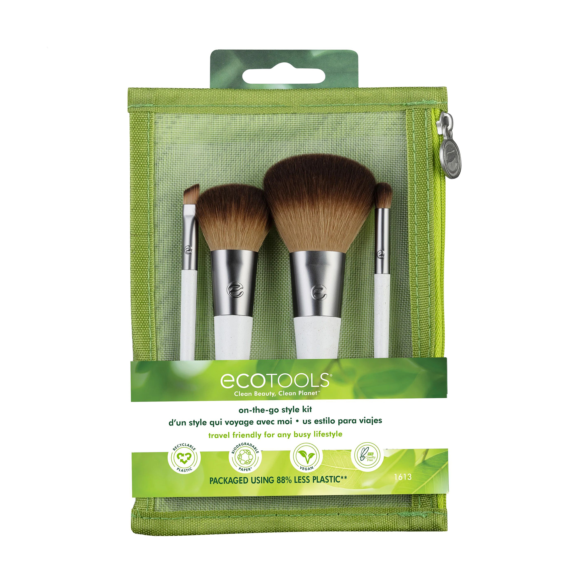 Набір пензлів для макіяжу EcoTools On-The-Go Style Makeup Brush Kit, 4 шт